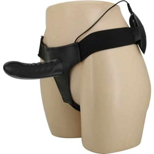 Mulit-Speed Vibrating Strap On Hollow Dildo Vibrator Elastic Harness Strapon Penis Anal Dildos Sex Toys for Man Woman Lesbian