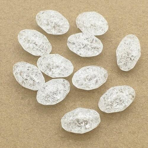 New Arrival!18x12mm 330pcs Clear Crack Egg Faceted Beads For Hand Made Necklace Earrings DIY parts,Jewelry Findings & Components