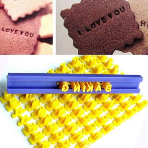 New Alphabet Letter Number Cake Mould Biscuit Cookie Press Stamp DIY Decorate Ideal for Cakes Sugar paste petal paste