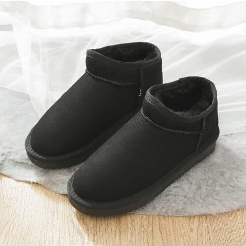 New Women Australia Fashion Design Snow Boots Genuine Sheepskin Winter Boots Warm 100% Natural Fur Ankle Boots Warm Wool Shoes