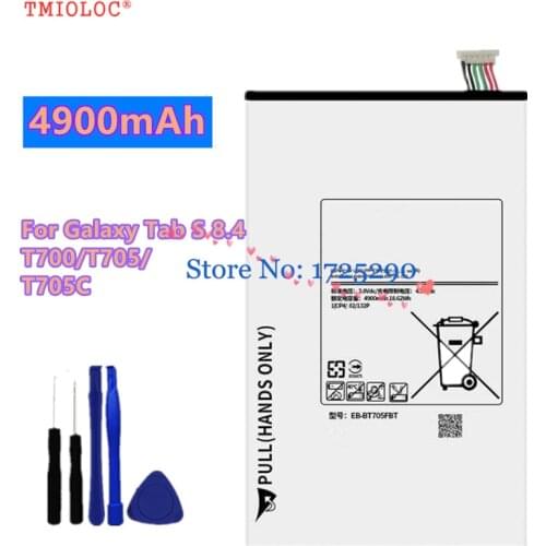 New High quality 4900mAh Battery For Samsung Galaxy Tab S 8.4 T700 T705 SM-T700 T701 SM-T705 EB-BT705FBE EB-BT705FBC
