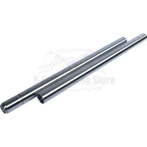 Front Fork Inner Tubes Shock Pipes Silver For Suzuki GS450 1984-1988 1985 1986 1987