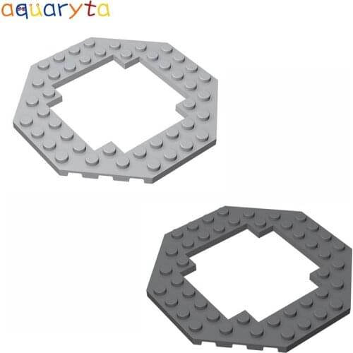 Aquaryta 5pcs Plate Special 10x10 Octagonal Open Center Building Blocks Parts Compatible 6063 Creativity Educational Toy Gift