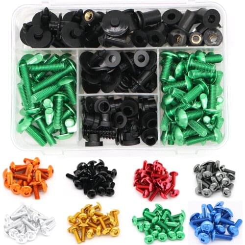 Fit For Kawasaki Z650 Z750 Z800 Z900 Z1000 Complete Cowling Fairing Bolt Kit Fairing Clip Windshield Bolts Screws Speed Nuts M6