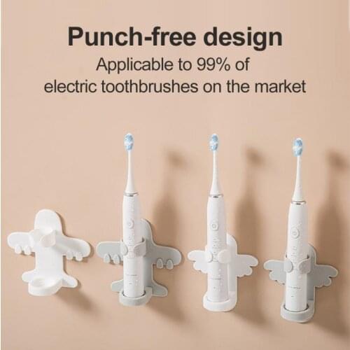 Electric Toothbrush Holder Wall Hanging Free Punch Cartoon Bathroom Toothbrush Holder Bathroom Toothbrush Storage Rack
