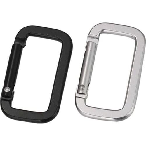 Practical Rectangle Shape Safety Buckle Carabiner Alloy Climbing Key Chain Multi-function Gift Safe Clasps Bag Accessories