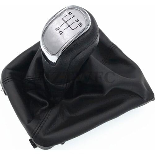 High Quality 5 Speed Car Gear Shift Knobs With Giator Leather Boot For Skoda Octavia II 09-12 YETI 09-12 Gear Knob