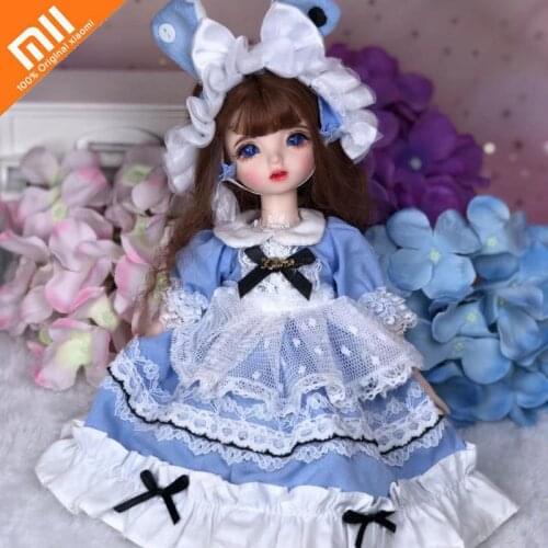 Xiaomi 30cm BJD Doll Exquisite Makeup Fashion Girl Change Makeup Doll Movable Joint 3D Eye Girl Toy Dress Up Doll Birthday Gift