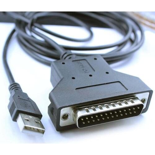 Silabs cp210x USB Uart Bride Chip RS232 to DB25 Serial Adapter Cable for bar code Printer Scanner DB25 Port