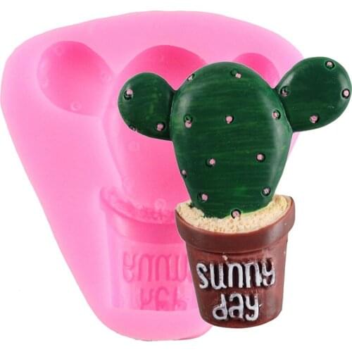 3D Cactus Silicone Mold Cookie Baking Fondant Mould Cupcake Topper Cake Decorating Tools DIY Candy Polymer Clay Chocolate Molds