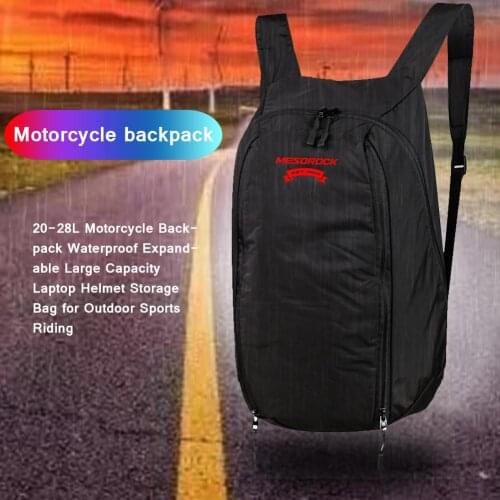 20-28L Motorcycle Backpack Waterproof Expandable Large Capacity Laptop Helmet Storage Bag For Outdoor Sports Riding Dropship