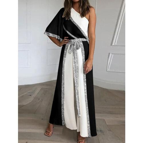 Sexy Turn-down Collar Button Jumpsuit Women 2021 Spring Solid Elastic Waist Overalls Playsuit Summer Slim Fit Cargo Pants Romper