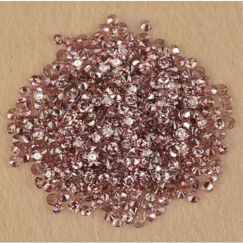 1~4mm AAAAA Loose Rhodolite Color Cubic Zirconia Stone Round Shape Brilliant Cut Lab Created CZ Beads Gems Smoke Red Stone
