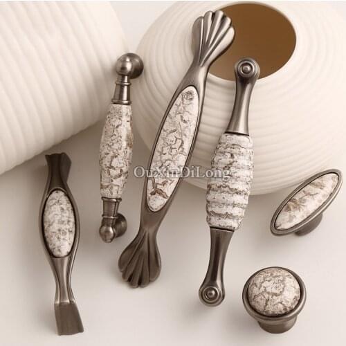 High Quality 10PCS Furniture Handles European Rural Style Drawer Wardrobe Cupboard Kitchen Cabinet Door Pulls Handles & Knobs
