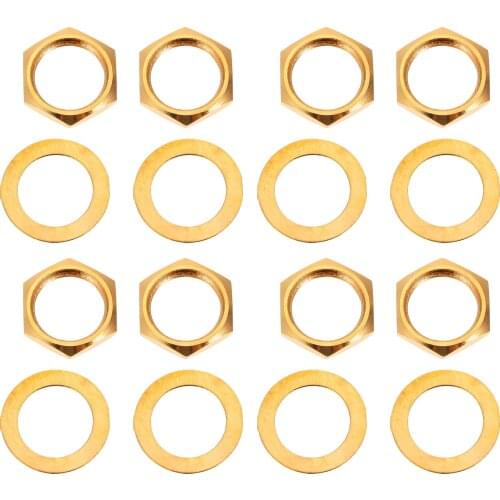 20pcs Durable Mild Professional Guitar Socket Washer Jack Socket Nut Guitar Input Socket Nut