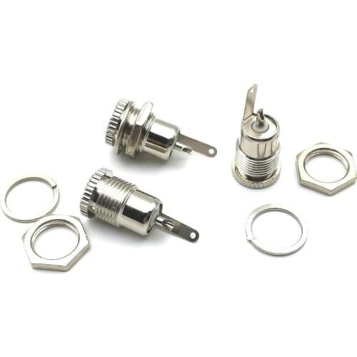 5pcs Copper 5.5mm 2.1mm Female DC Power Plug Socket JACK DIY connector