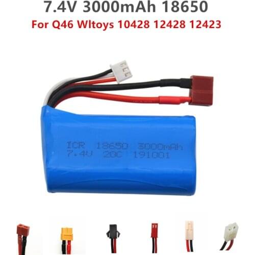 7.4V 3000mAh18650 Lipo Batery for remote control helicopter toys parts wholesale 7.4 V 2200 mAH Lipo battery JST/SM/T/SM4P Plug