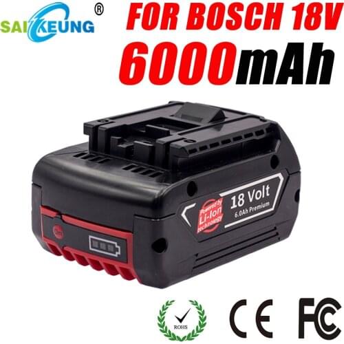 SAIKEUNG 100% Original Replacement Bosch Professional Battery 18v 6.0Ah Power Tool BAT610 618 619G Rechargeable Lithium Battery