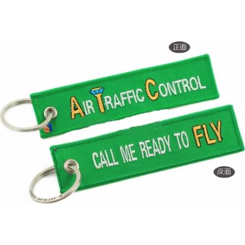 ATC Green Keychain Key Ring Air Traffic Control Call me Ready to Fly Best Gift for Flight Crew Aviation Lover Pilot
