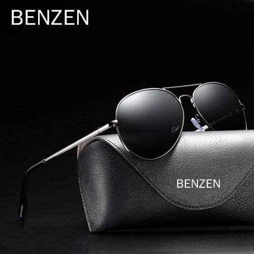 BENZEN Polarized Men Sunglasses Classic Pilot Male Sun Glasses For Driving Vintage Women Shades UV 400 Eyewear