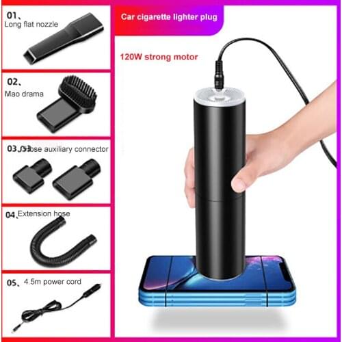 120W Wireless Car Vacuum Cleaner Cordless Handheld Auto Vacuum Home Car Dual Use Vacuum Cleaner Pet Hair Dust Cleaning Device