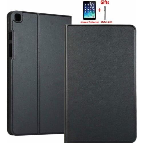 Ultra Slim Stand T290 Case For Samsung Galaxy Tab A 8.0 SM-T290 T295 T297 2019 Cases PU Leather Soft TPU Back shell funda + Film