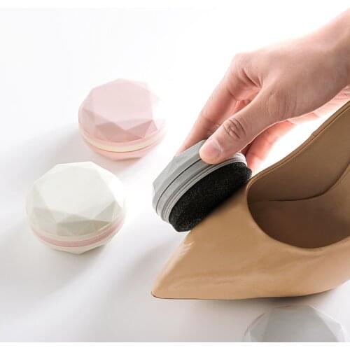 Cleaning Shoe Polish Brush Sponge Double-sided Decontamination Matte Leather Boot Rub Portable Outdoors Footwear Nursing Tool