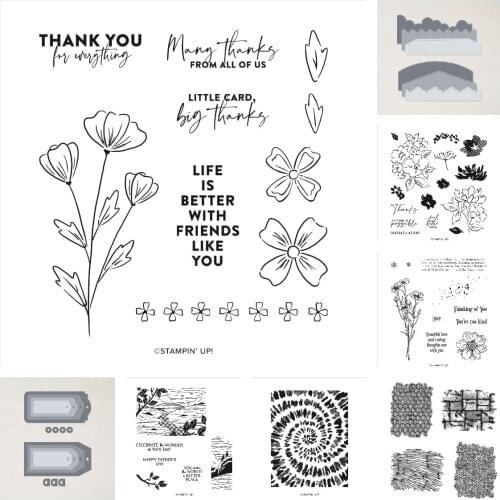 Flower Lea Clear Metal Cutting Dies Silicone Stamps Scrapbooking New Make Photo Album Card DIY Paper Embossing Craft Supplies