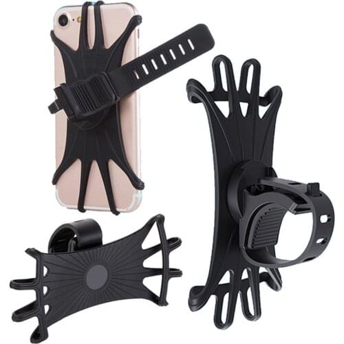 Motorcycle Bicycle Mobile Phone Holder Silicone Bike Handlebar Stand Mount Bracket Bike Mount Phone Holder
