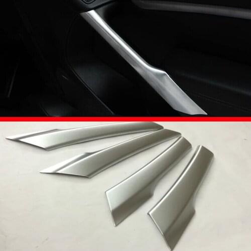 For Volkswagen VW TIGUAN 2010-2016 ABS Pearl Chrome Inside Interior Door Armrest Around Cover Trim