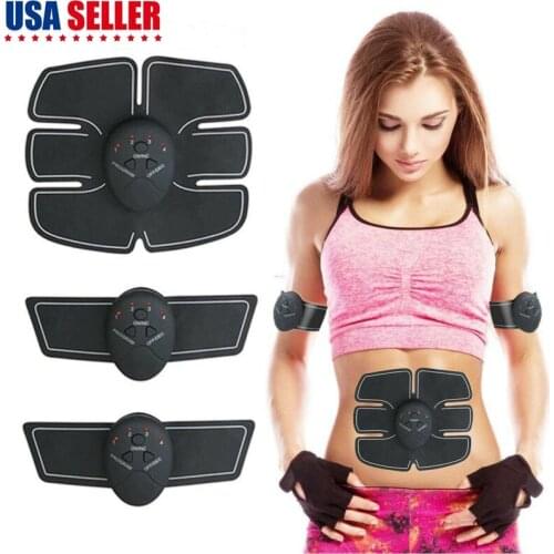 EMS Abdominal Muscle Trainer 3In1 Intelligent Wireless Massage Stimulator Vibration Body Slimming Fat Burning Home Gym Equiment