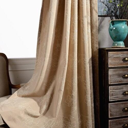 European Damask Curtains For Living Room Luxury Jacquard Blind Drapes Window Panel Fabric Curtain For Bedroom Shading 70% Custom