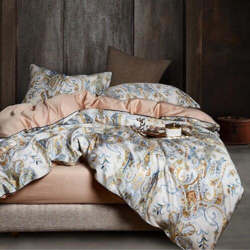 2019 egyptia cotton Tropical plant printing Bedding Set for adults 4Pcs King Queen size Duvet Cover Bed Sheet set Pillowcases