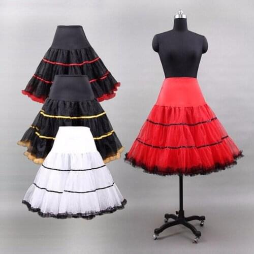 Crinoline Tulle Petticoat Short Woman Red Black Petticoat Girl Skirt Underskirt Kinderen Jupon