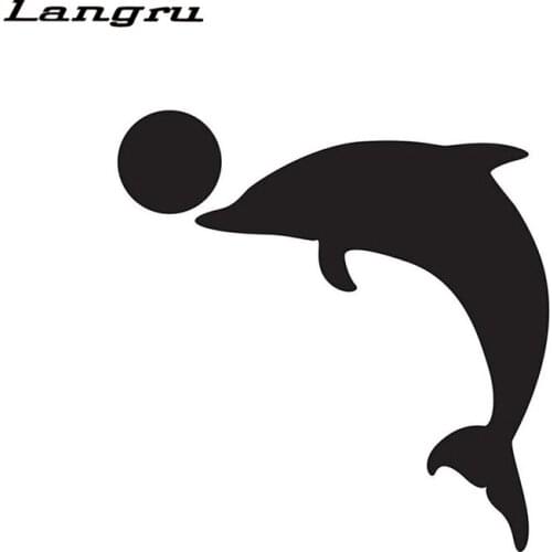 Langru 15*15cm Dolphin Ball Car Stickers Decorative Decals Car Accessories Jdm