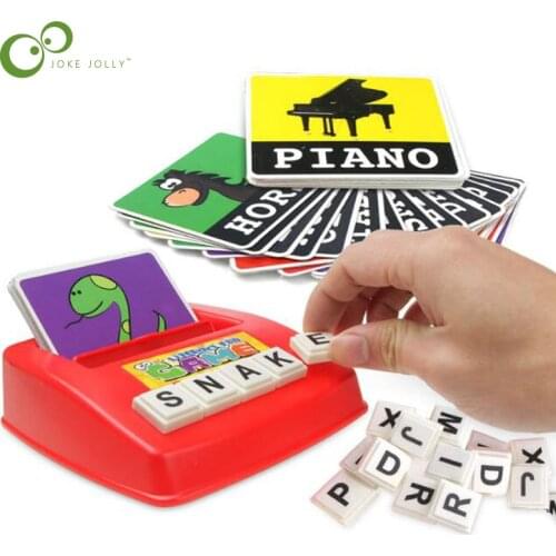 Hot Selling Early Learning Toys English Alphabet Letters Spelling Cards Montessori Educational Literacy Toys for Children GYH
