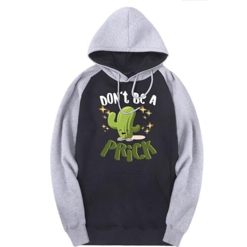 Don't Be A Raglan Hooded Sweatshirts Men Printing Casual Pullovers Streetwear Winter Hoodies Male Hip Hop Punk Moletom Masculino