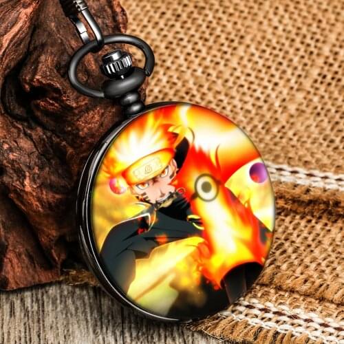 Newest Fire Energy Cartoon Man White Dial Pocket Watch Men Women Pendant Chain Quartz Watches Gifts for Boyfriend Kids Relogios