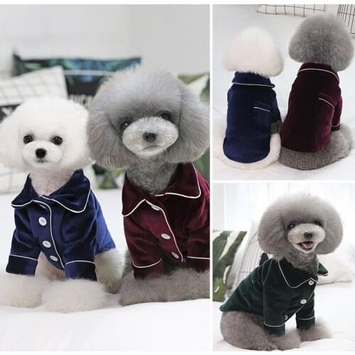Pet Clothes Dog Pajamas Winter Dogs Jumpsuit Puppy Pajamas Coat Pet Overalls for Small Medium Dogs Cats Warm Dog Costume