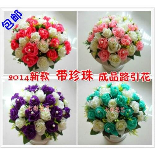 Roman pillar flowers Wedding fullness rose road lead flowers wedding decoration centerpieces artificial flowers 12pcs/lot
