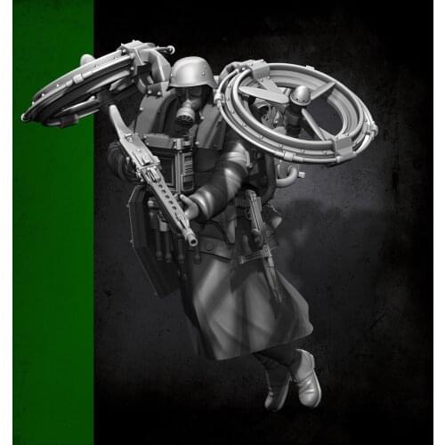 1/24 Rotor Flight German Machine Gun Soldier Resin Soldier YFWW-1831