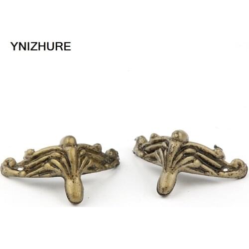 100PCS 36*28mm Antique Brass Vintage Bronze Jewelry Chest Box Wooden Case Decorative Feet Leg Plastic material