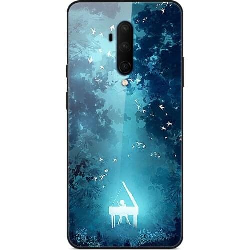Glass Case For Oneplus 7T Pro Phone Case Phone Cover Phone Shell Back Bumper Series 2