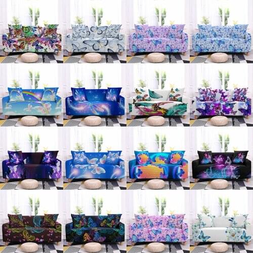 Dragonfly Stretch Sofa Cover Butterfly Elastic Couch Cover All-inclusive Modern Sofa Slipcover for Living Room
