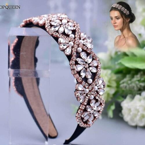 TOPQUEEN S453-FG Full Crystal Limited Edition Hairband Luxurious Rhinestone Diamante Headband for Wedding Women Hair Accessories