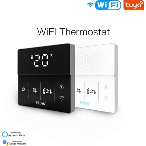 Tuya WiFi Smart Thermostat Gas Boiler Water Electric Floor Heating Controller Logo Color Adjustable APP Control Work Alex Google