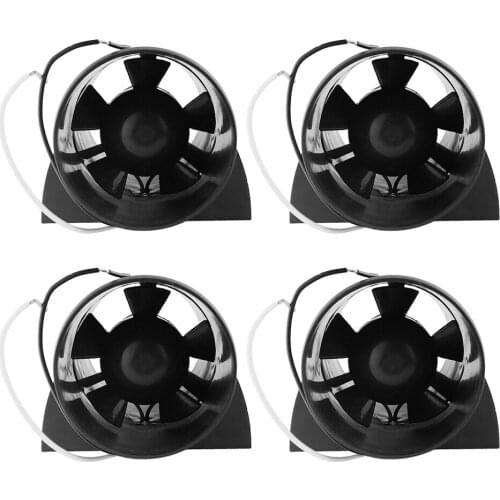 4x 12V 3' In-Line Bilge Blower Fan Marine RV Cabin Engine Ventilation 145CFM