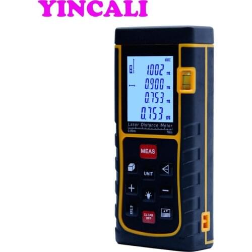 2 PCS/lot High Precision Handheld Laser Distance Meter SW-E70 Laser Rangefinder 70M storage 100 units also measure Area Volume