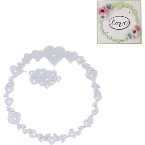 YaMinSanNiO Flower Circel Wreath Metal Cutting Dies DIY Scrapbooking Card Stencil Paper Cards Handmade Album Home Decors New