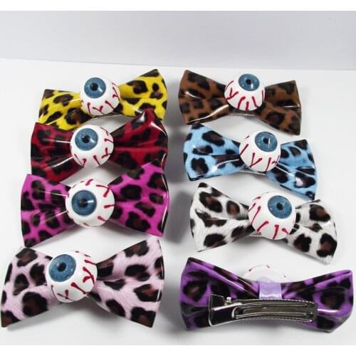 Punk Bow Eyeball Hairpin Harajuku Cute Fashion Charm Funny Leopard Cool Geometric Hair Accessories For Women Gifts New Party